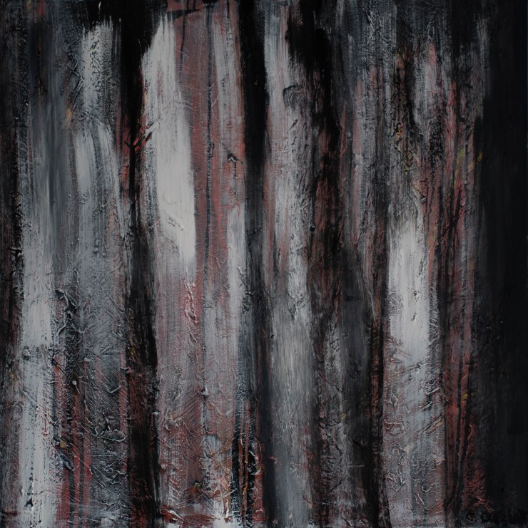 "Dans la forêt 2" acrylique sur toile 100x 100 cm